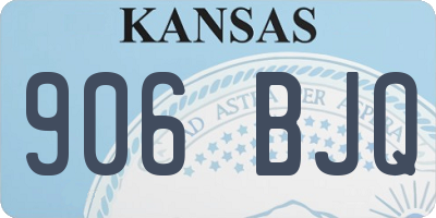 KS license plate 906BJQ