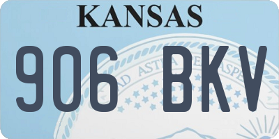KS license plate 906BKV