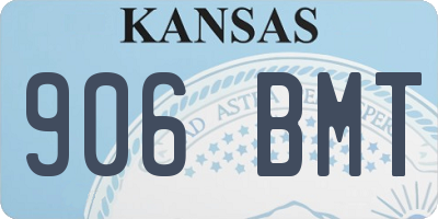 KS license plate 906BMT