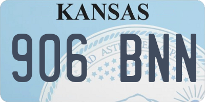 KS license plate 906BNN
