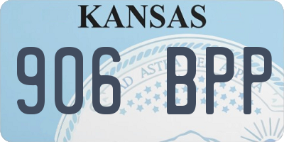 KS license plate 906BPP