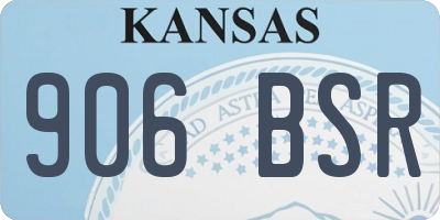 KS license plate 906BSR