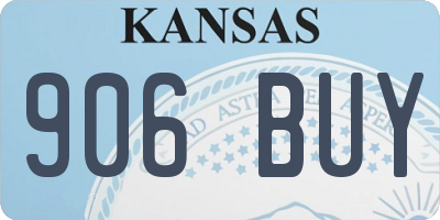 KS license plate 906BUY