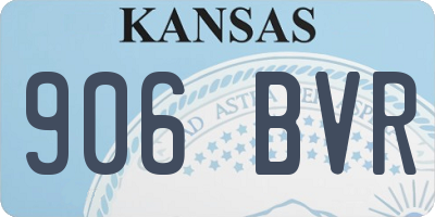 KS license plate 906BVR