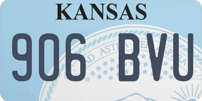 KS license plate 906BVU