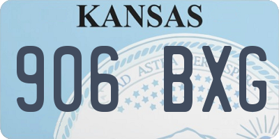 KS license plate 906BXG