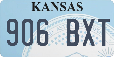 KS license plate 906BXT