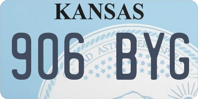 KS license plate 906BYG