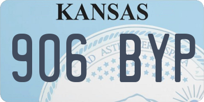 KS license plate 906BYP