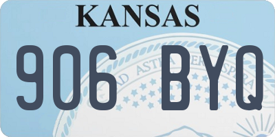 KS license plate 906BYQ