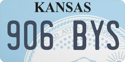 KS license plate 906BYS