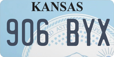 KS license plate 906BYX