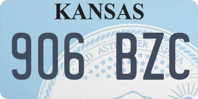 KS license plate 906BZC