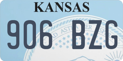 KS license plate 906BZG