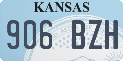 KS license plate 906BZH