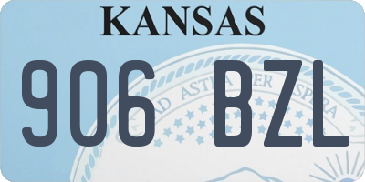 KS license plate 906BZL