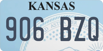 KS license plate 906BZQ