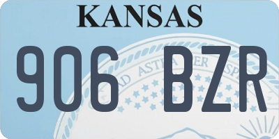 KS license plate 906BZR