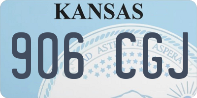 KS license plate 906CGJ