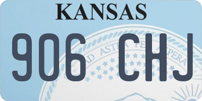 KS license plate 906CHJ