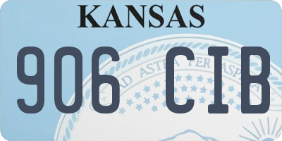 KS license plate 906CIB