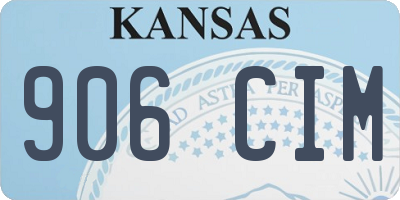 KS license plate 906CIM