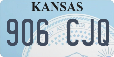 KS license plate 906CJQ