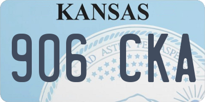 KS license plate 906CKA