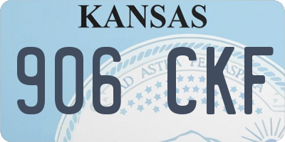 KS license plate 906CKF