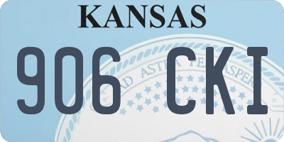 KS license plate 906CKI