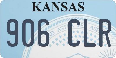 KS license plate 906CLR