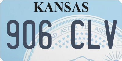KS license plate 906CLV