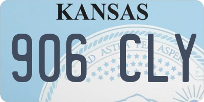 KS license plate 906CLY
