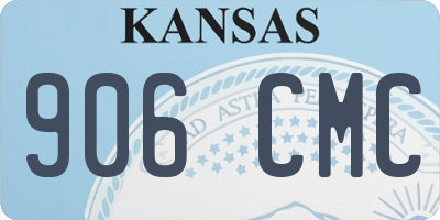 KS license plate 906CMC