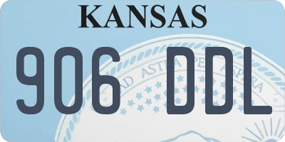 KS license plate 906DDL
