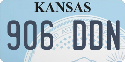 KS license plate 906DDN