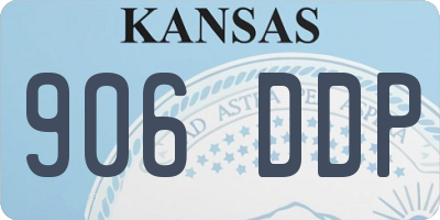 KS license plate 906DDP
