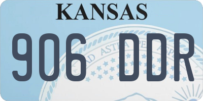 KS license plate 906DDR