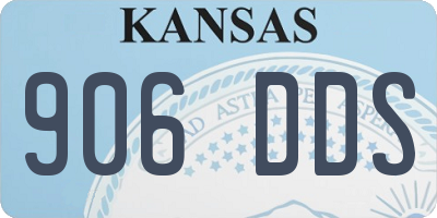 KS license plate 906DDS