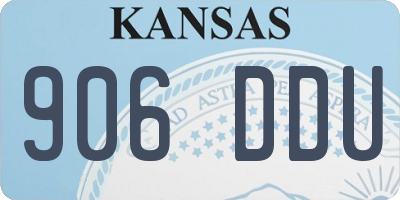 KS license plate 906DDU