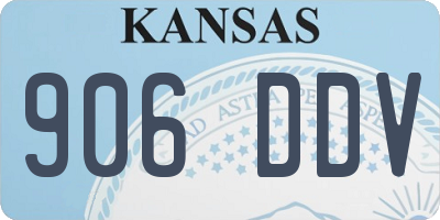 KS license plate 906DDV