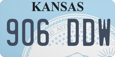 KS license plate 906DDW