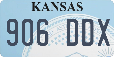 KS license plate 906DDX