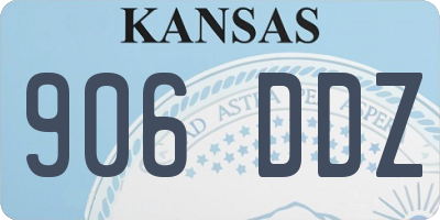 KS license plate 906DDZ