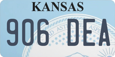 KS license plate 906DEA