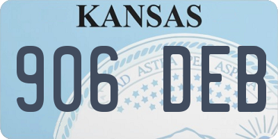KS license plate 906DEB