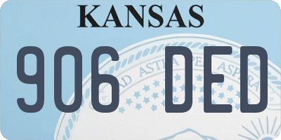 KS license plate 906DED
