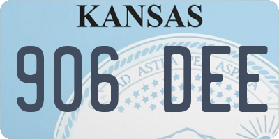 KS license plate 906DEE