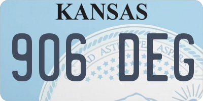 KS license plate 906DEG