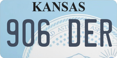 KS license plate 906DER